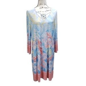Ruby Rd. Dress With Criss-cross Neckline Detail